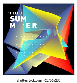 Vector Graphic Background Dynamic Effect. Gradient Abstract Vector Illustration. Design Template. Summer Season Modern Poster template.