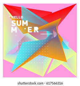 Vector Graphic Background Dynamic Effect. Gradient Abstract Vector Illustration. Design Template. Summer Season Modern Poster template.