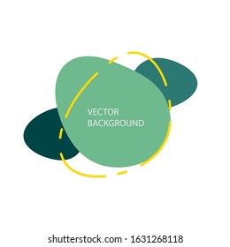 Vector graphic background in green tones. Bright and stylish screensaver with geometric shapes and space for text. Futuristic trending postcard design.