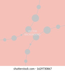 Vector graphic background in pink tones. Bright and stylish screensaver with geometric shapes and space for text. Futuristic trending postcard design.