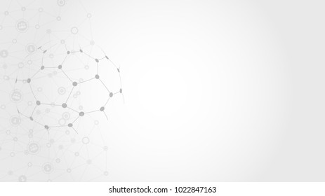 Vector graphic background wallpaper of global network in grey for presentation in concept of communication.