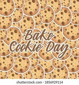 vector graphic of bake cookies day good for bake cookies day celebration. flat design. flyer design.flat illustration.