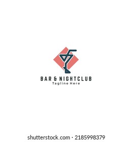 Vector Graphic Of Bar And Nightclub Logo. Caffe  Bar Logo.