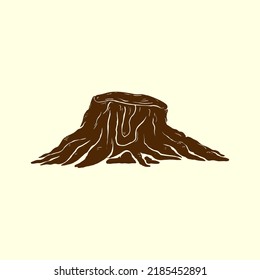 vector graphic based BROKEN TREE  design template illustration
