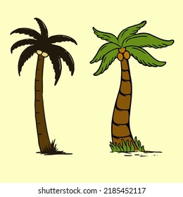 
vector graphic based COCONUT  design template illustration
