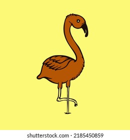 vector graphic based FLAMINGO  design template illustration