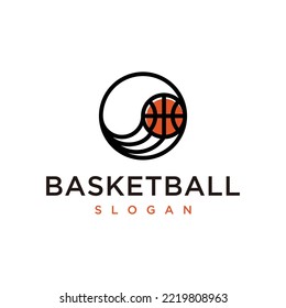 Vektorgrafik der Design-Vorlage für Basketball-Logo