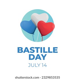 vector graphic of Bastille Day good for Bastille Day celebration. flat design. flyer design.flat illustration.