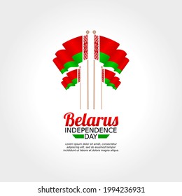 vector graphic of Belarus independence day good for Belarus independence day celebration. flat design. flyer design.flat illustration.