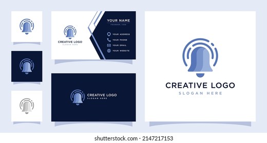 Vector graphic of bell notification logo design template
