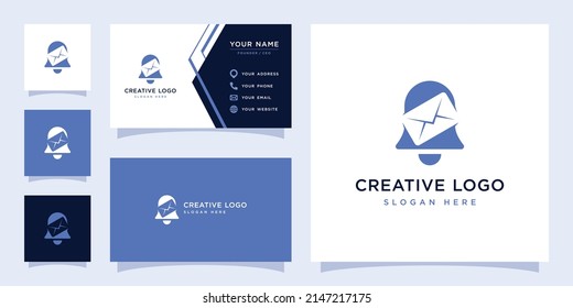 Gráfico vectorial de la plantilla de diseño del logotipo de notificación de campana