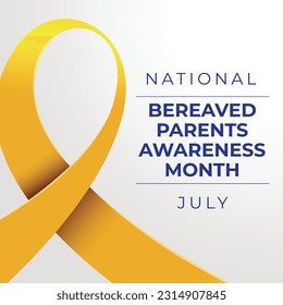 vector graphic of Bereaved Parents Awareness Month good for Bereaved Parents Awareness Month celebration. flat design. flyer design.flat illustration.