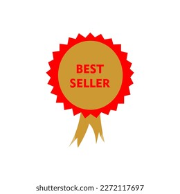 Vector graphic of best seller logo illustration perfect for sign use on advertising goods marketing and sale of goods etc