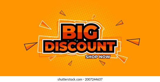 Vector graphic big discount sale banner promotion