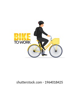 vector graphic of bike to work good for bike to work celebration. flat design. flyer design.flat illustration. - Powered by Shutterstock - Get 15% off with code: PIKWIZARD15