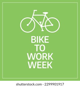 vector graphic of Bike to Work Week good for Bike to Work Week celebration. flat design. flyer design.flat illustration.