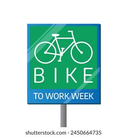 vector graphic of Bike to Work Week ideal for Bike to Work Week celebration.