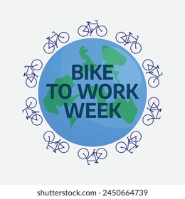 vector graphic of Bike to Work Week ideal for Bike to Work Week celebration.