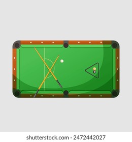 Vektorgrafik Grafik von Billard Tisch und Kugel