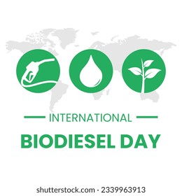 Gráfica vectorial del icono del biodiésel que es bueno para el día internacional del biodiésel