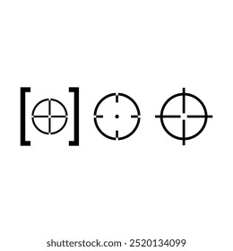 Vector graphic of black aim icon collection. Set of black vision icons. Aim weapon icon. This vector is perfect for templates, banners, stickers, wallpaper, decoration etc.
