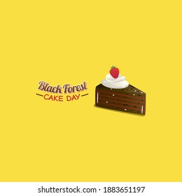 vector graphic of black forest cake day good for black forest cake day celebration. flat design. flyer design.flat illustration.