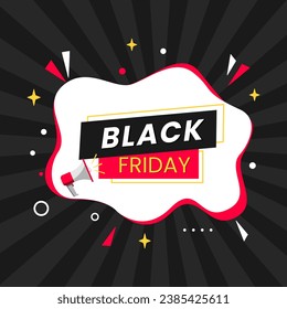 Vector Graphic of Black Friday logo for advertising, icon, discount tag suitable for social media post