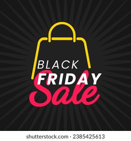 Vector Gráfico del logo del Black Friday para publicidad, icono, etiqueta de descuento adecuada para publicación en redes sociales