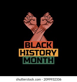 vector graphic of black history month good for black history month celebration. flat design. flyer design.flat illustration.