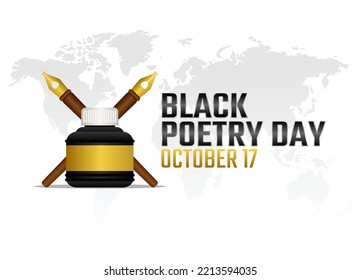 Vector Graphic Of Black Poetry Day Good For Black Poetry Day Celebration. Flat Design. Flyer Design.flat Illustration.