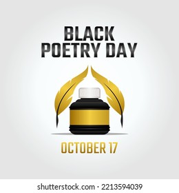 Vector Graphic Of Black Poetry Day Good For Black Poetry Day Celebration. Flat Design. Flyer Design.flat Illustration.