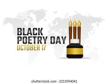 Vector Graphic Of Black Poetry Day Good For Black Poetry Day Celebration. Flat Design. Flyer Design.flat Illustration.