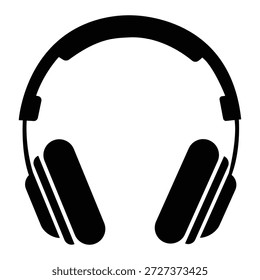 Um gráfico vetorial de fones de ouvido pretos adequados para qualquer uso de design.