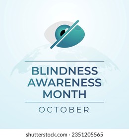 vector graphic of Blindness Awareness Month good for Blindness Awareness Month celebration. flat design. flyer design.flat illustration.
