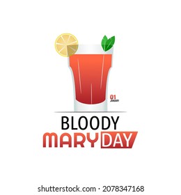 vector graphic of bloody mary day good for bloody mary day celebration. flat design. flyer design.flat illustration.