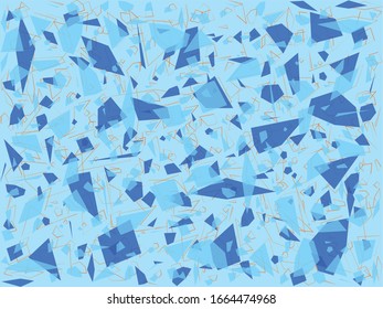Vektorillustration in blauer Farbe. Abstrakter Hintergrund für dekorative Illustration.