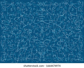 Vector graphic in blue color. Abstract background for decorative illustration.