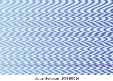 Vector graphic of blue color gradient background with waves. Banknotes check guilloche lines texture, secure waves patterns and passport paper. Watermark banknote pattern. Vector certificate texture.
