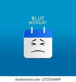 Vektorgrafik von Blue Monday für Blue Monday Awareness.