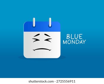 Vektorgrafik von Blue Monday für Blue Monday Awareness.