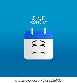 Vektorgrafik von Blue Monday für Blue Monday Awareness.
