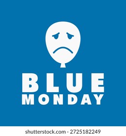 Gráfico de Vector de Blue Monday ideal para la celebración del Blue Monday