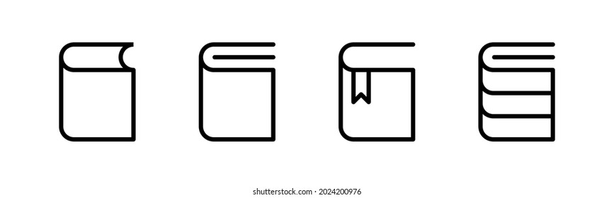 Vector graphic of book icon collection