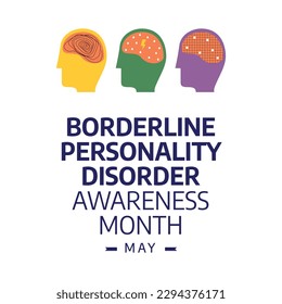 vector graphic of borderline personality disorder awareness month good for borderline personality disorder awareness month celebration. flat design. flyer design.flat illustration.