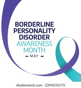 vector graphic of borderline personality disorder awareness month good for borderline personality disorder awareness month celebration. flat design. flyer design.flat illustration.