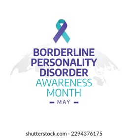 vector graphic of borderline personality disorder awareness month good for borderline personality disorder awareness month celebration. flat design. flyer design.flat illustration.