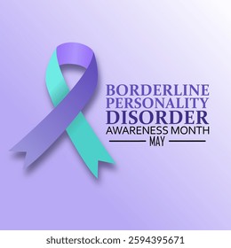 Vector graphic of Borderline Personality Disorder Awareness Month for Borderline Personality Disorder Awareness Month celebration.