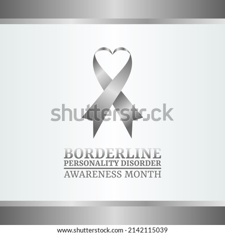 vector graphic of Borderline Personality Disorder Awareness Month good for Borderline Personality Disorder Awareness Month celebration. flat design. flyer design.flat illustration.