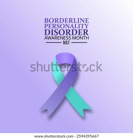 Vector graphic of Borderline Personality Disorder Awareness Month for Borderline Personality Disorder Awareness Month celebration.