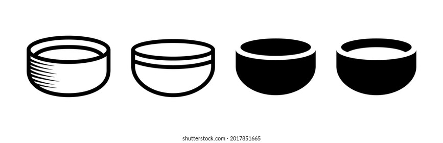 Vector graphic of bowl icon collection